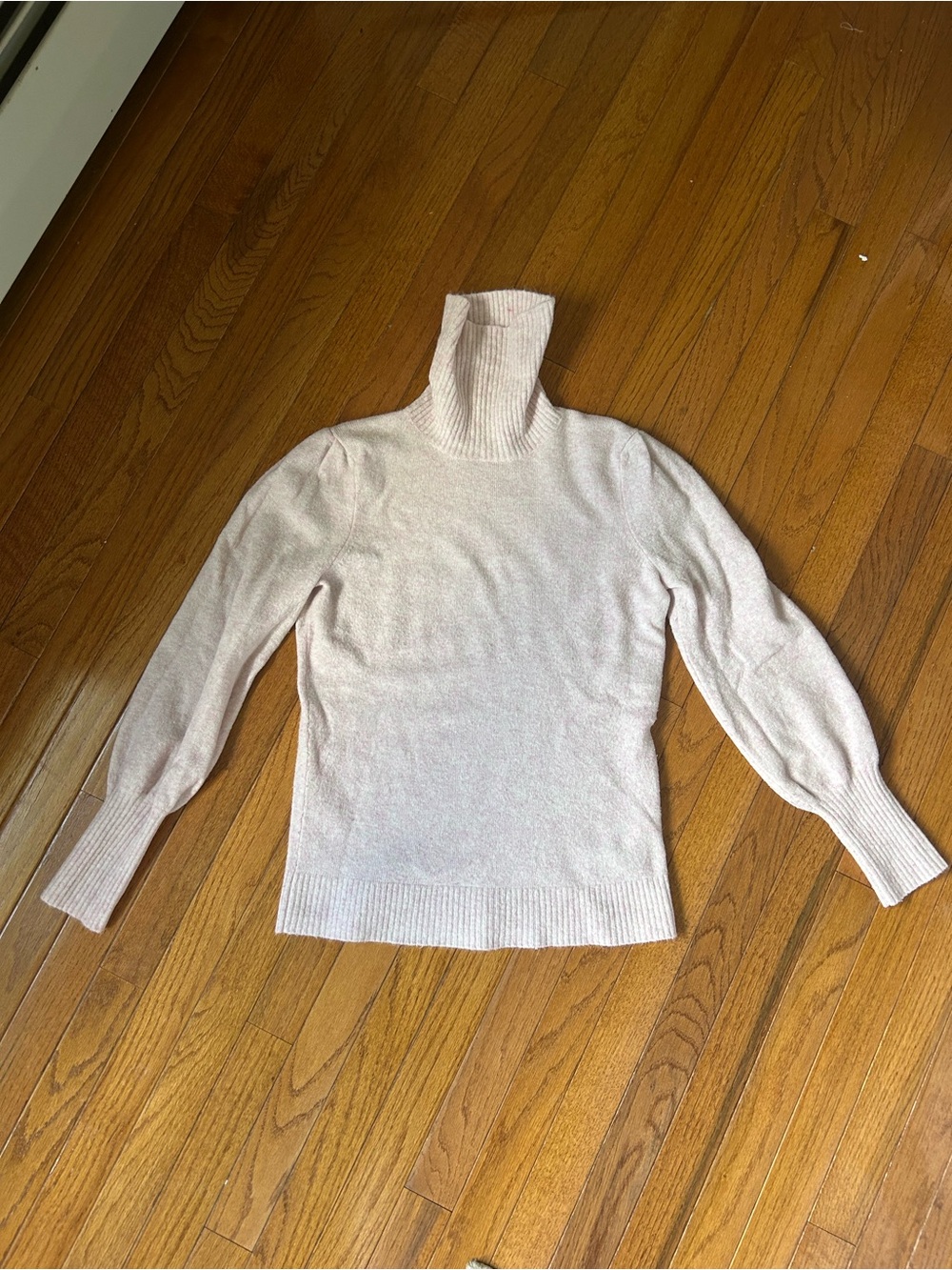 J. Crew Light Pink Ribbed Crew Sweater